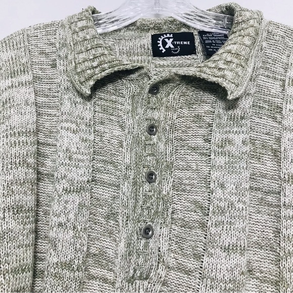 Vintage Xtreme Gear Grey Knit Sweater Mens XLarge. - Picture 2 of 12